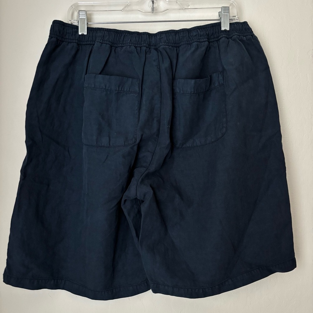 Frescobol Carioca Sergio Lyocell Linen Cotton Blend Shorts in Navy Men’s 34 NEW - Picture 6 of 16
